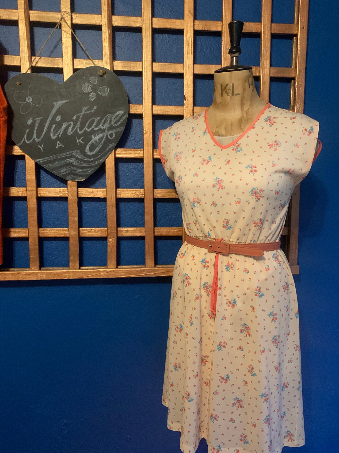 Peach Floral Summer Dress