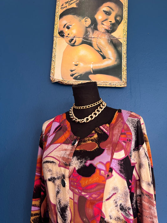 Bold Print 90s Dress