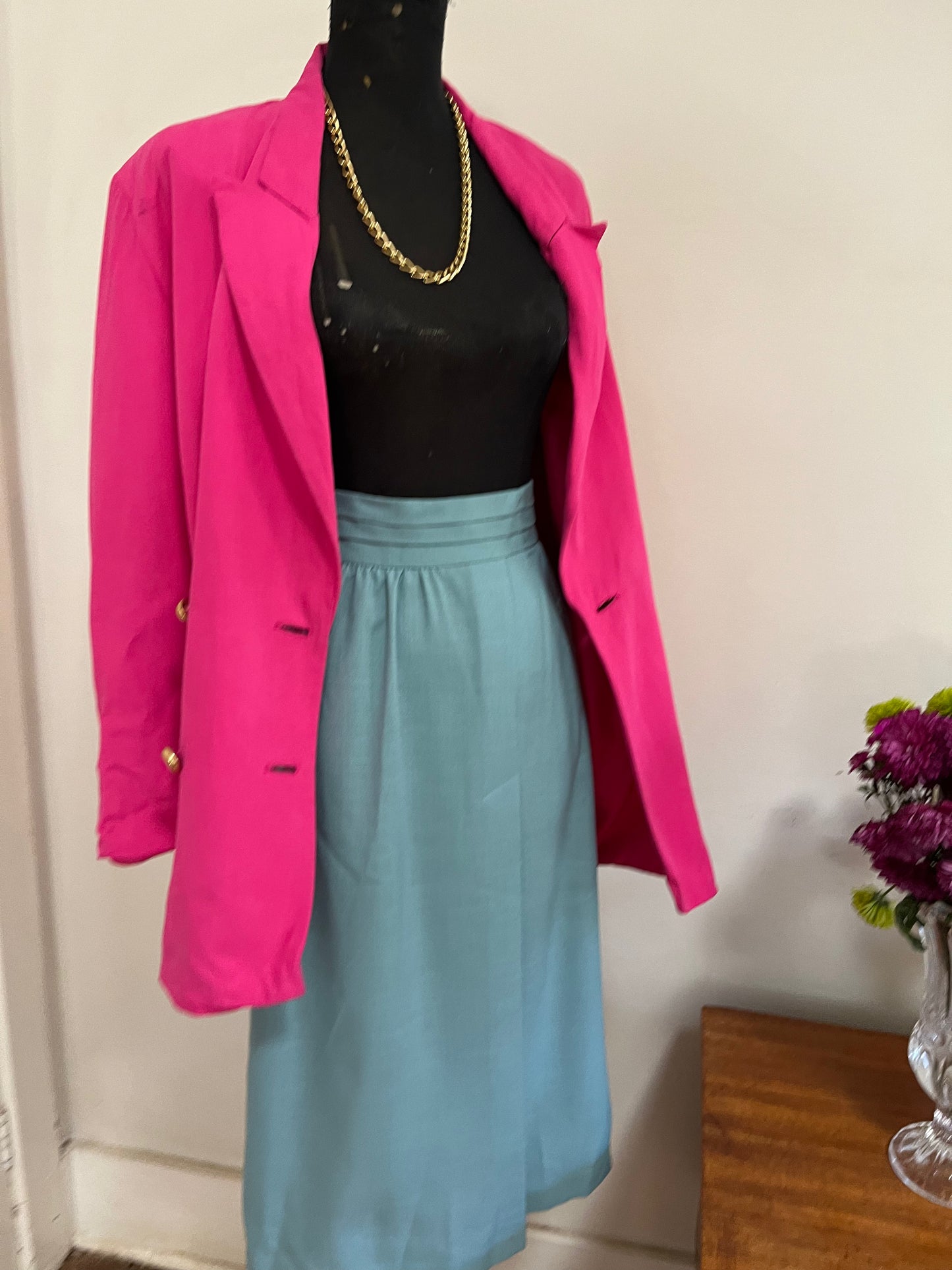 Pink Double Breasted Blazer