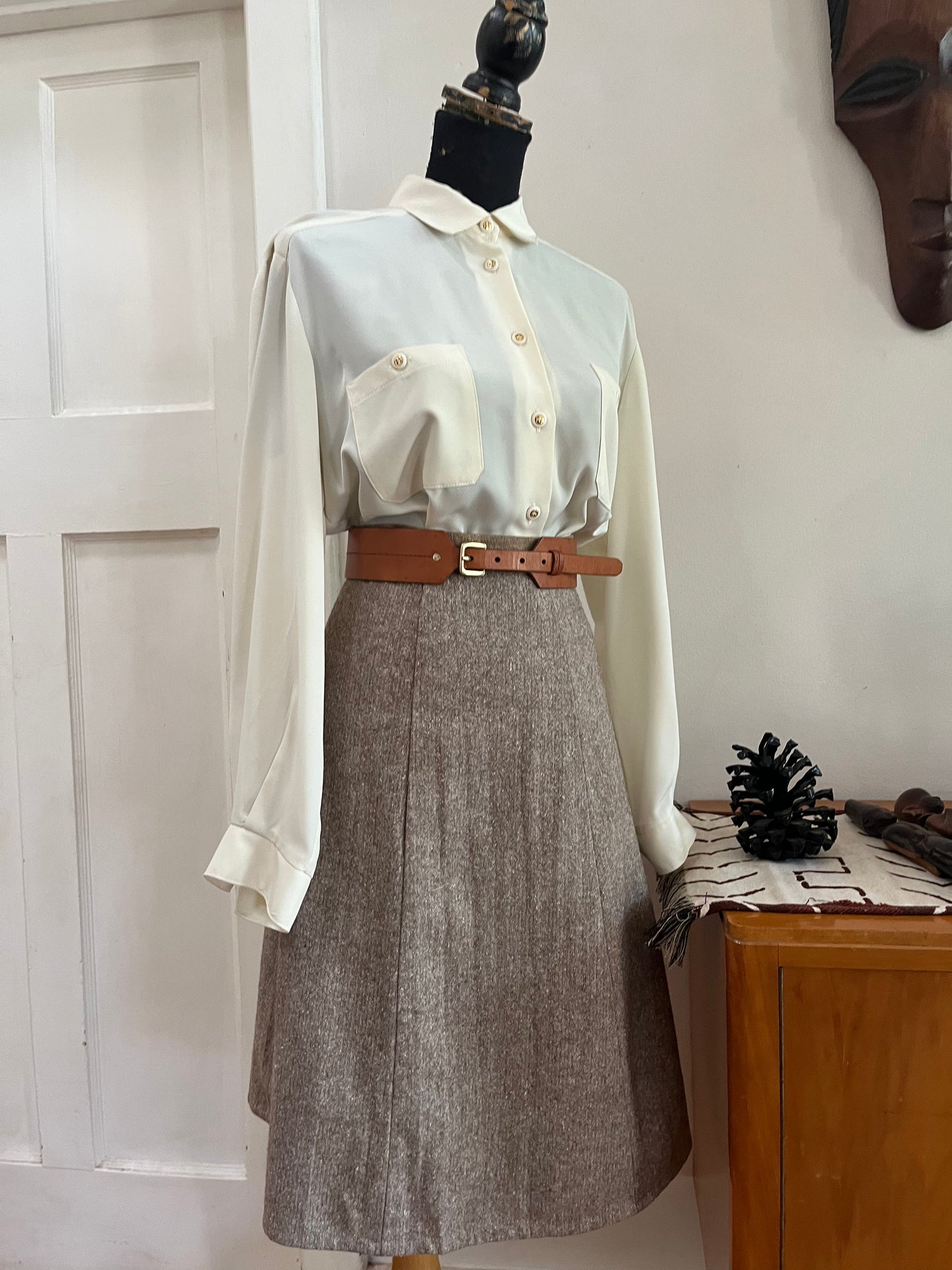Wool A-Line Winter Skirt