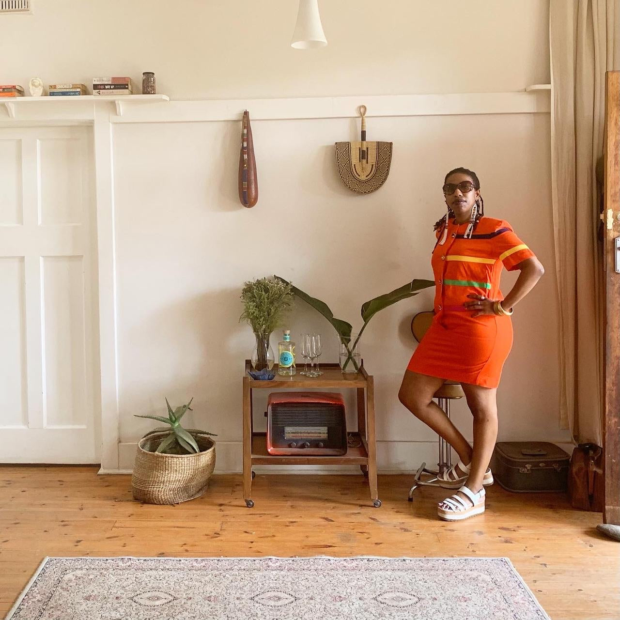 Orange 90s dress