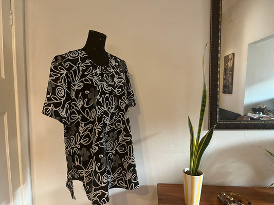 Black Short Sleeve Blouse