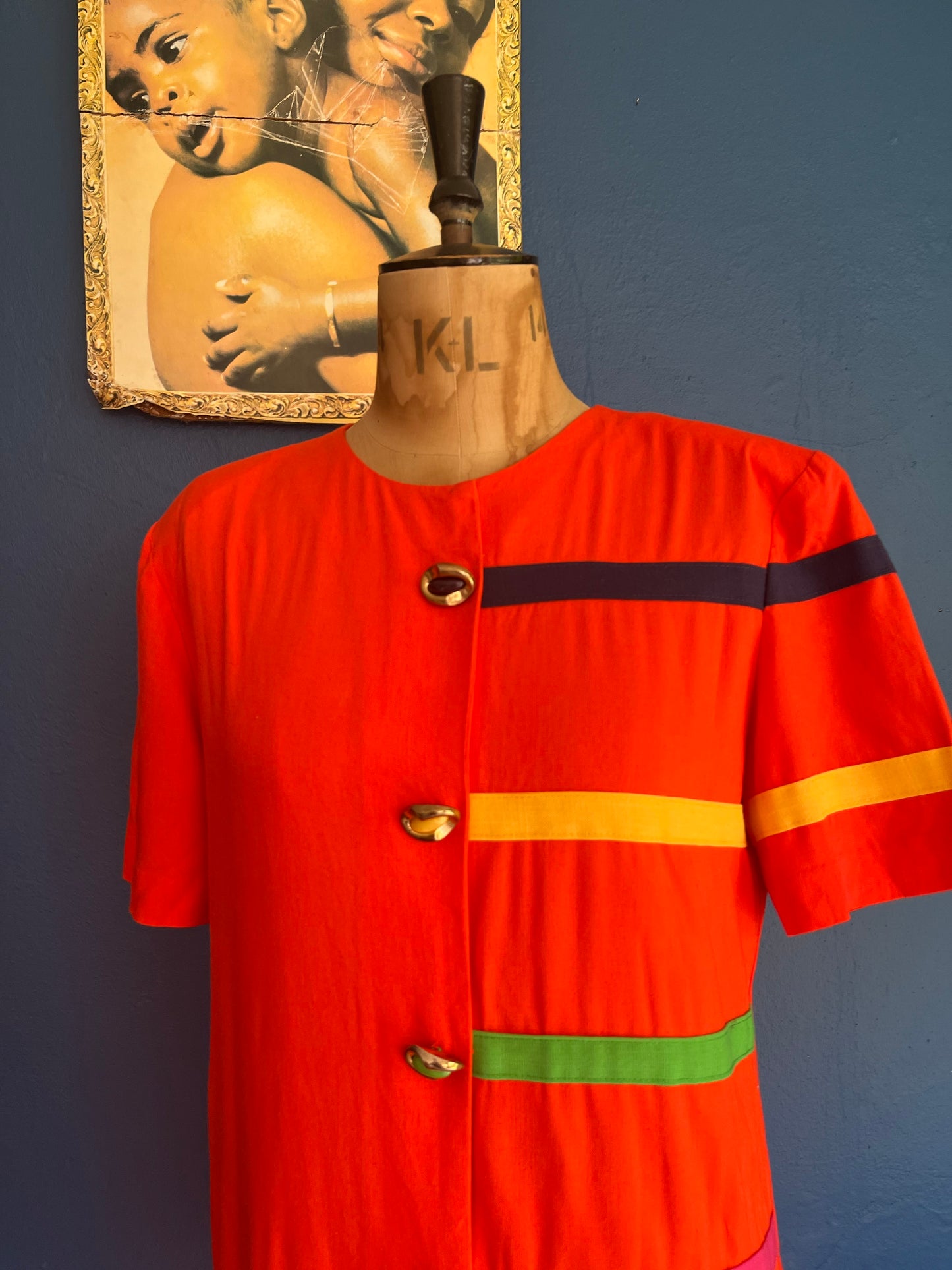 Orange 90s dress