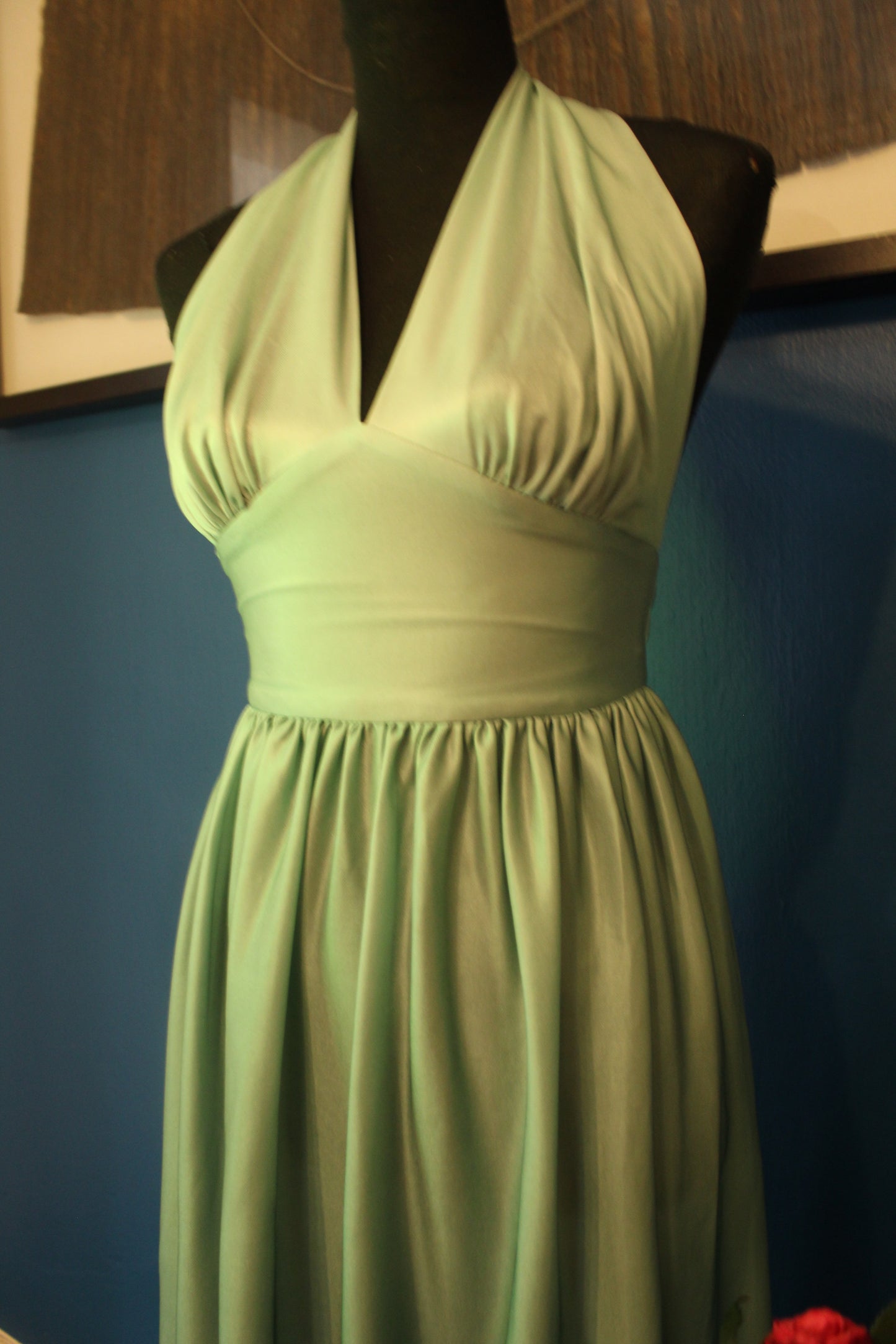 Vintage Ombre green dress
