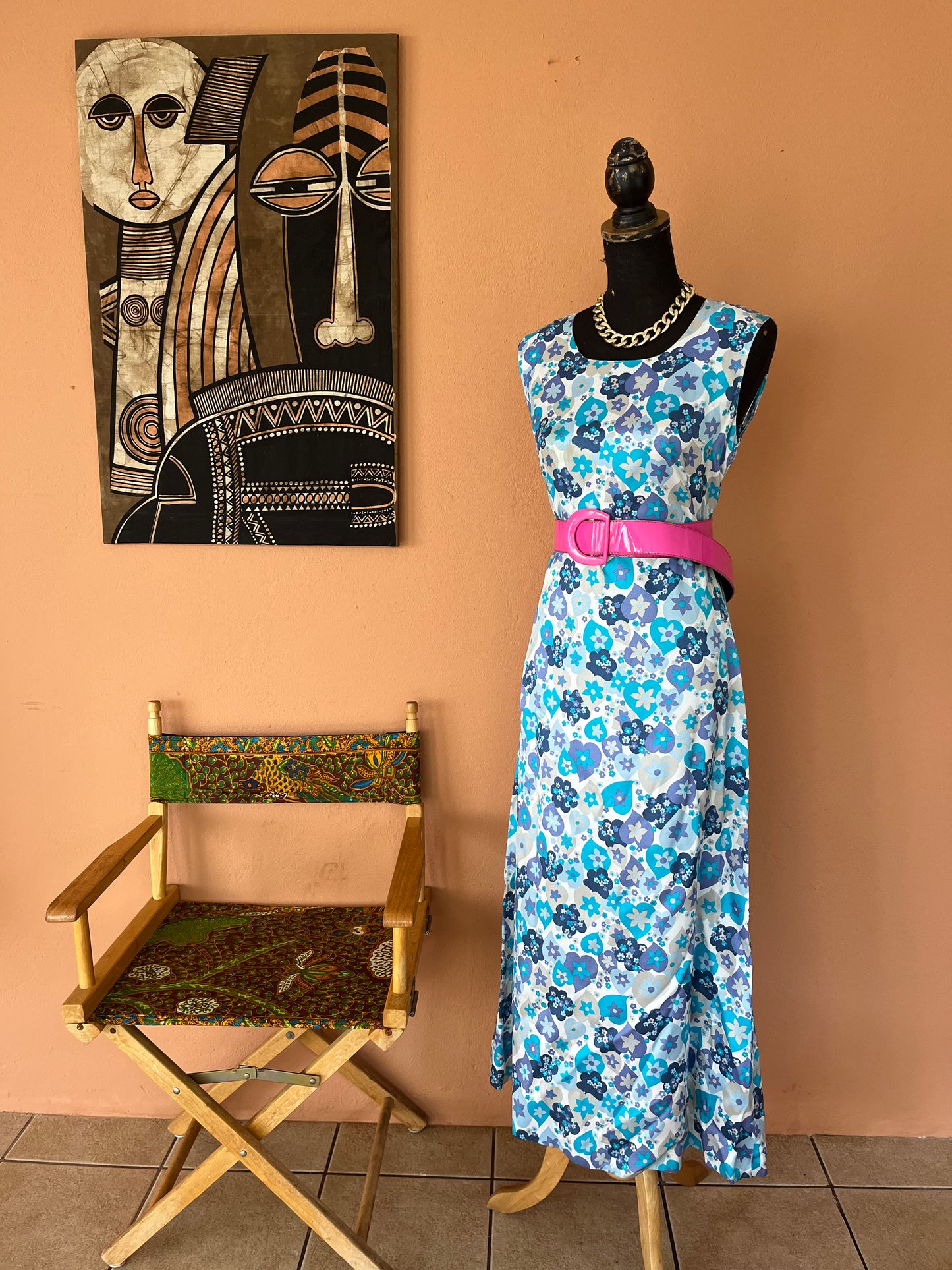 Floral Full Length Vintage Dress