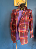 Purple Tartan Wool Blazer