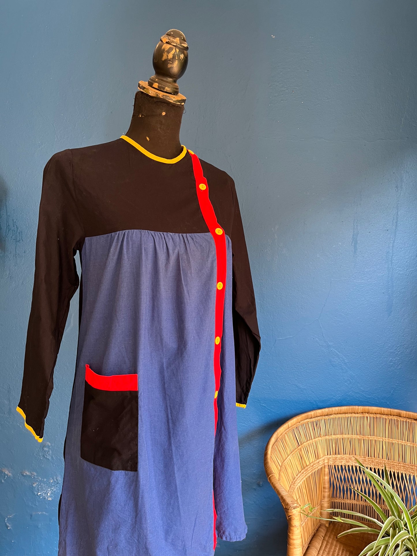 Colour Block Shirt Dress