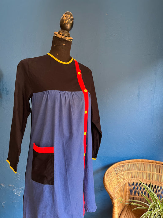 Colour Block Shirt Dress