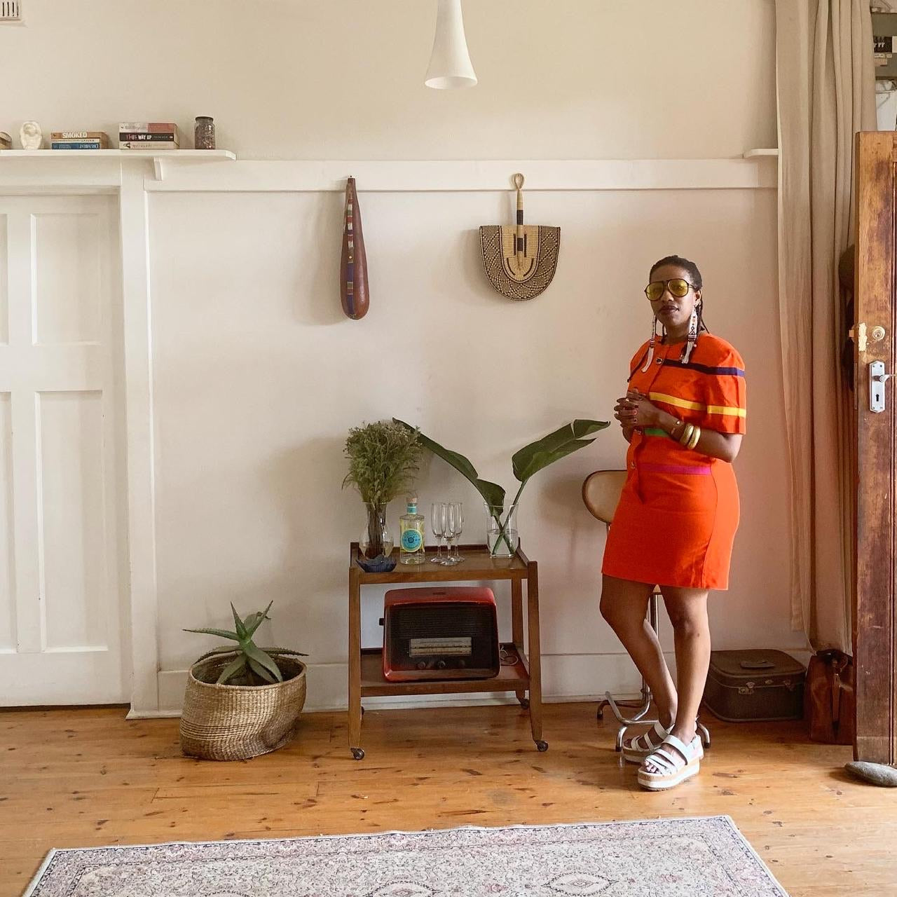 Orange 90s dress