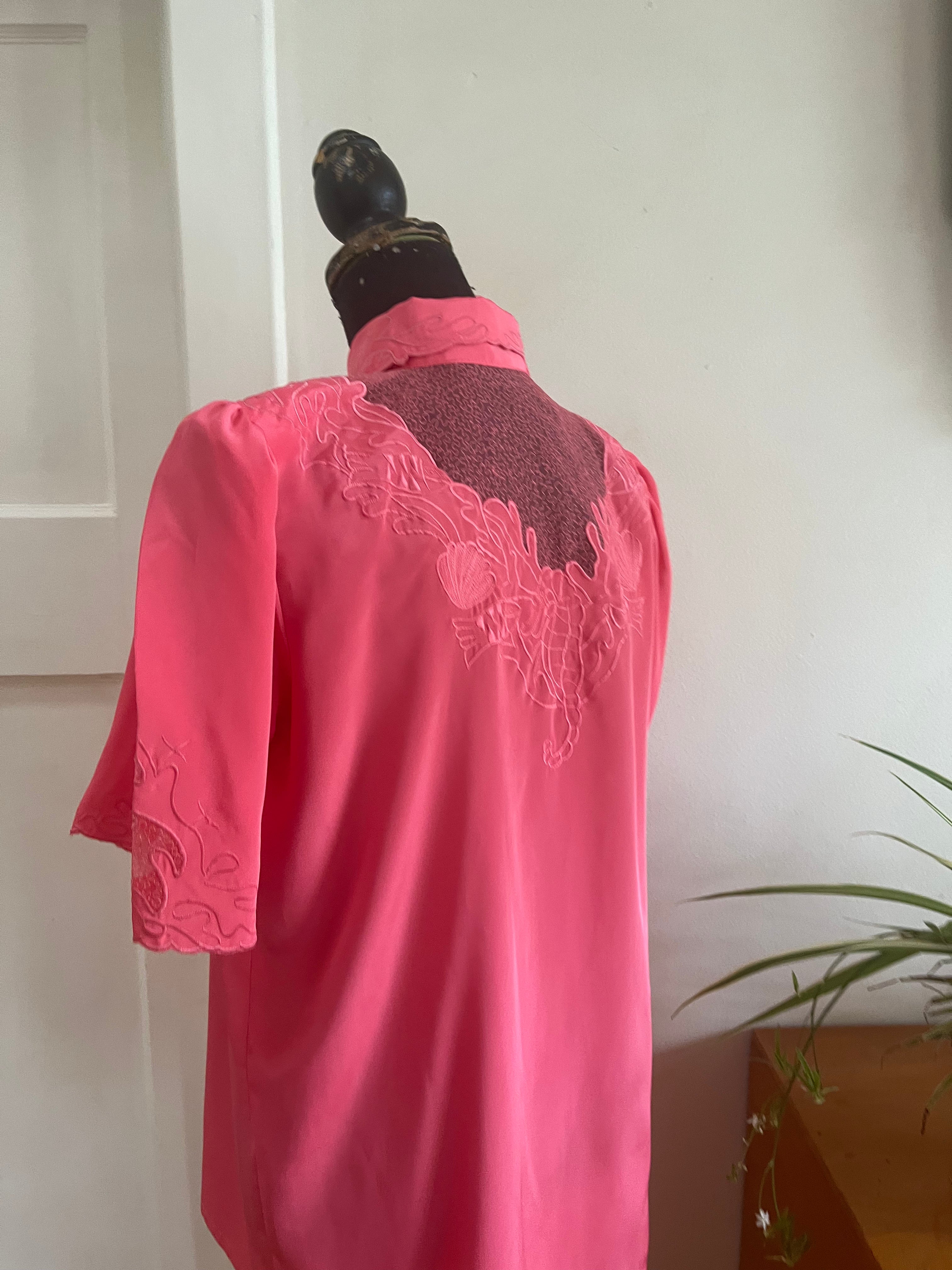 Embroidery Pink Shirt