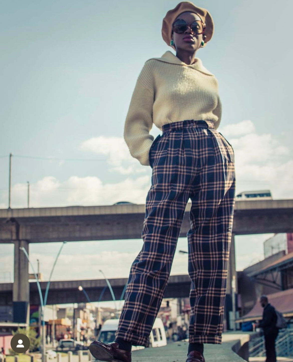 Cream Wool Collar Jersey