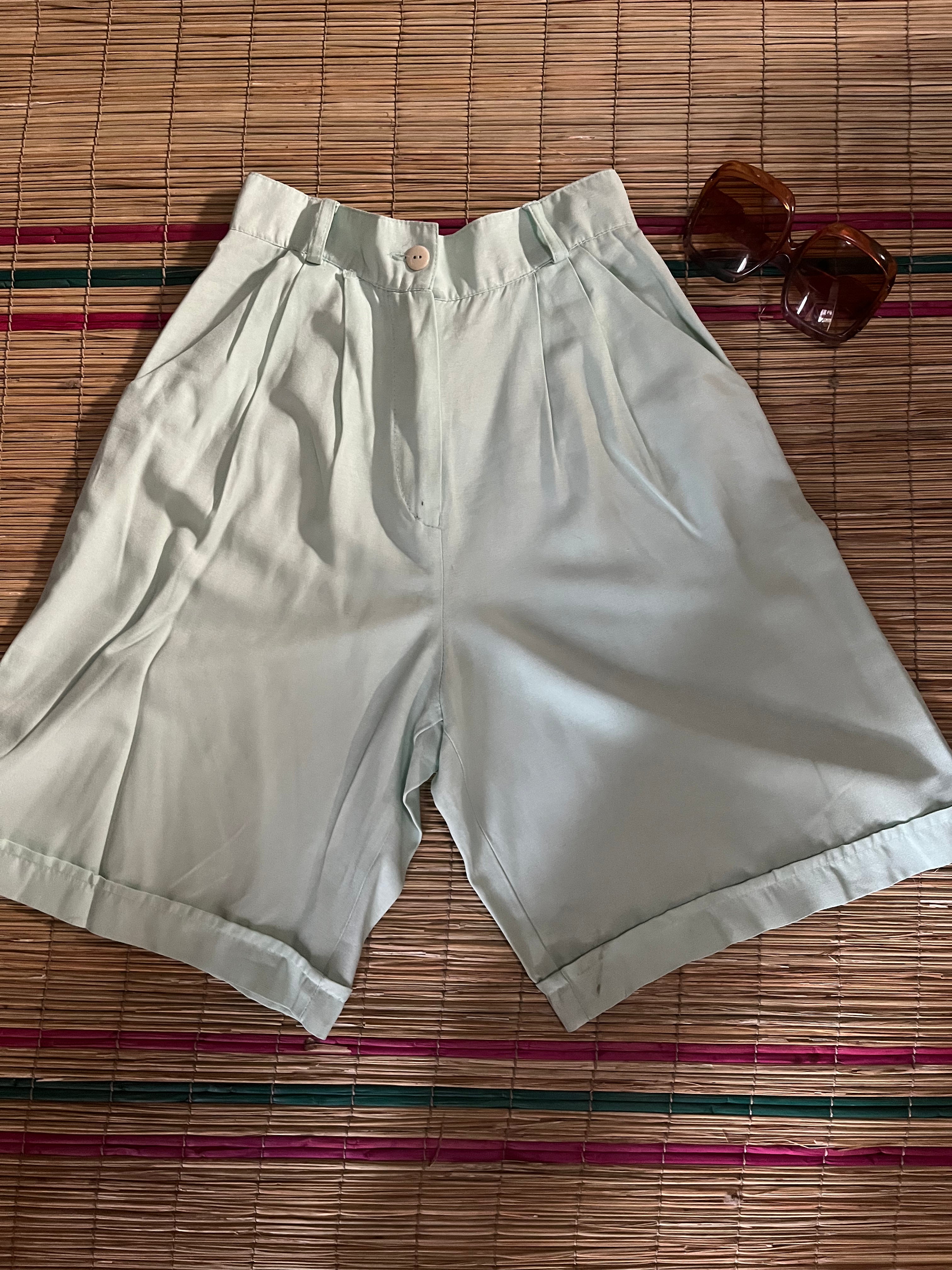 Light Green Highwaist Shorts