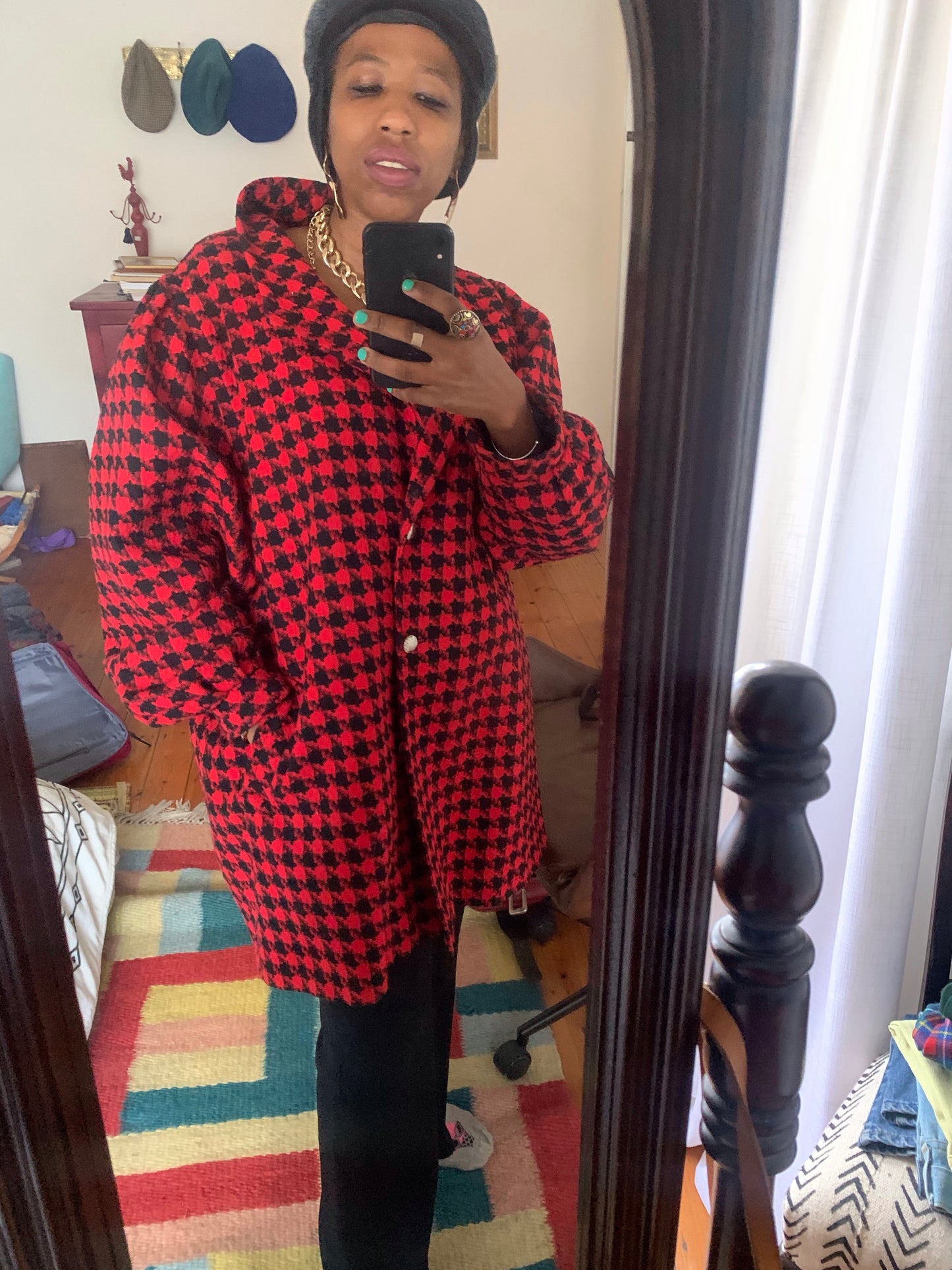 Vintage Houndstooth Vintage Coat