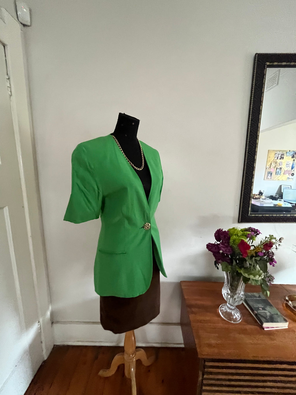 90s Collarless Blazer
