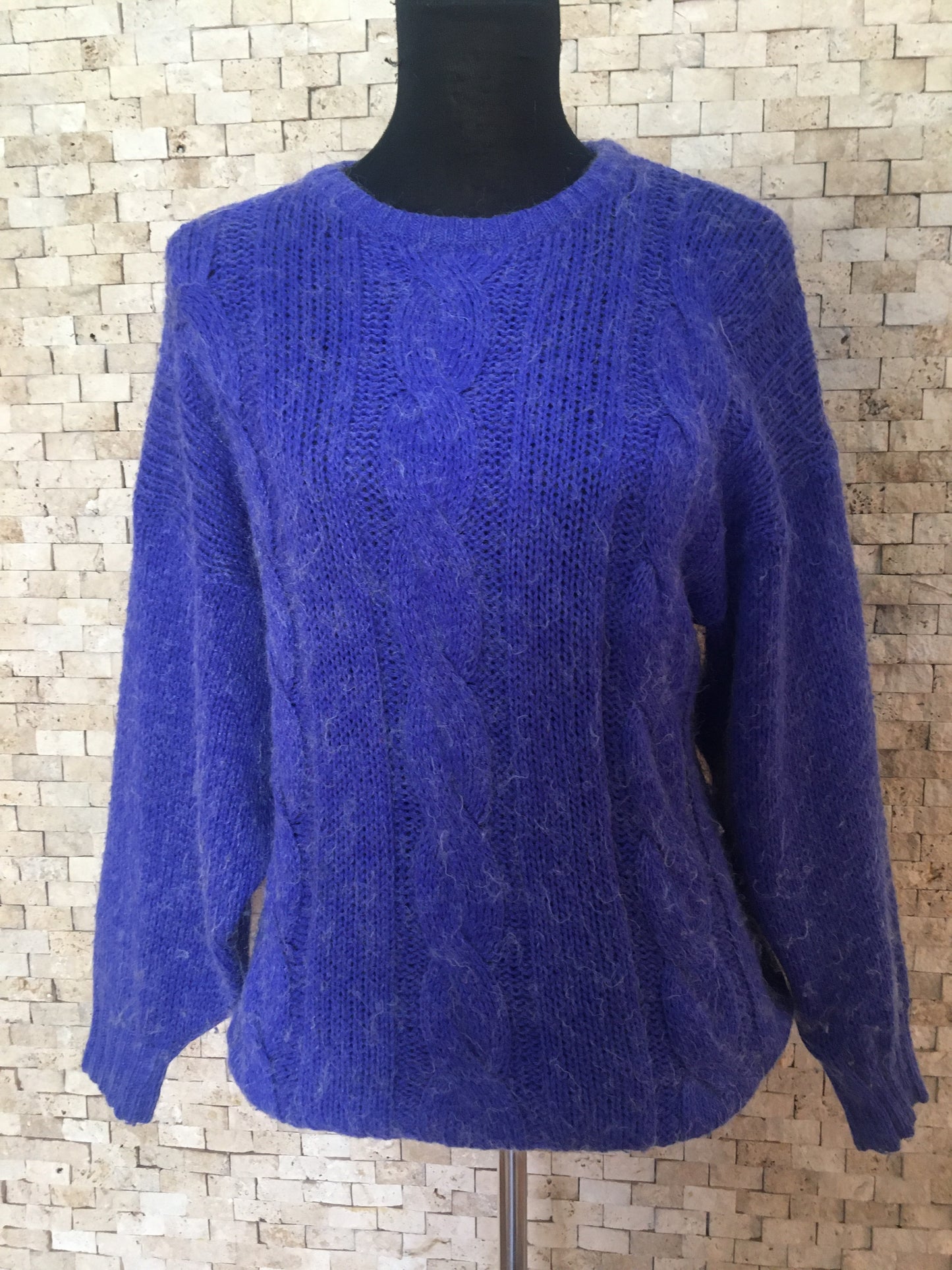 Blue Round-Neck knit Jersey