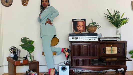 Vintage light blue suit