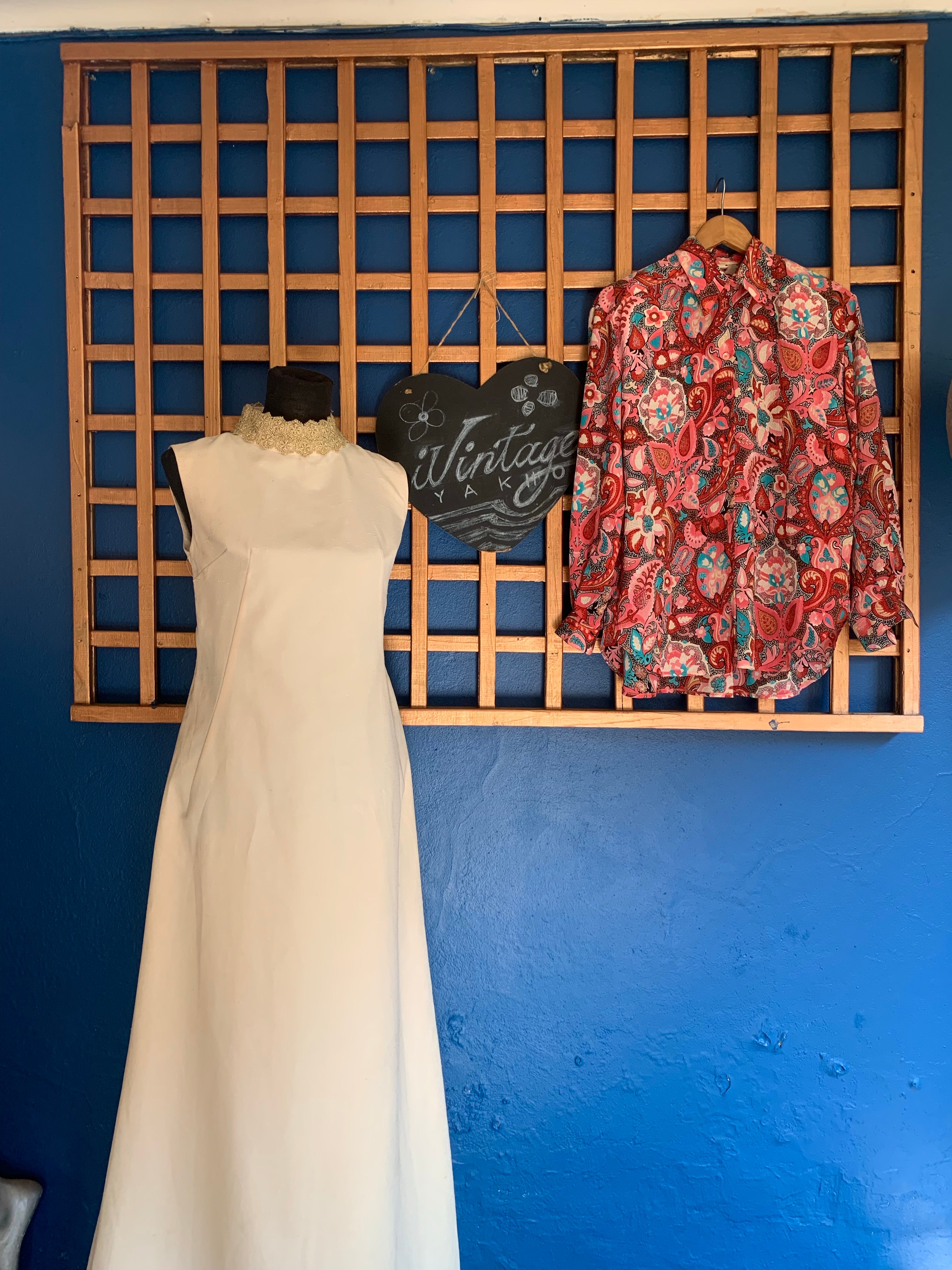 Cream & Gold Vintage Dress