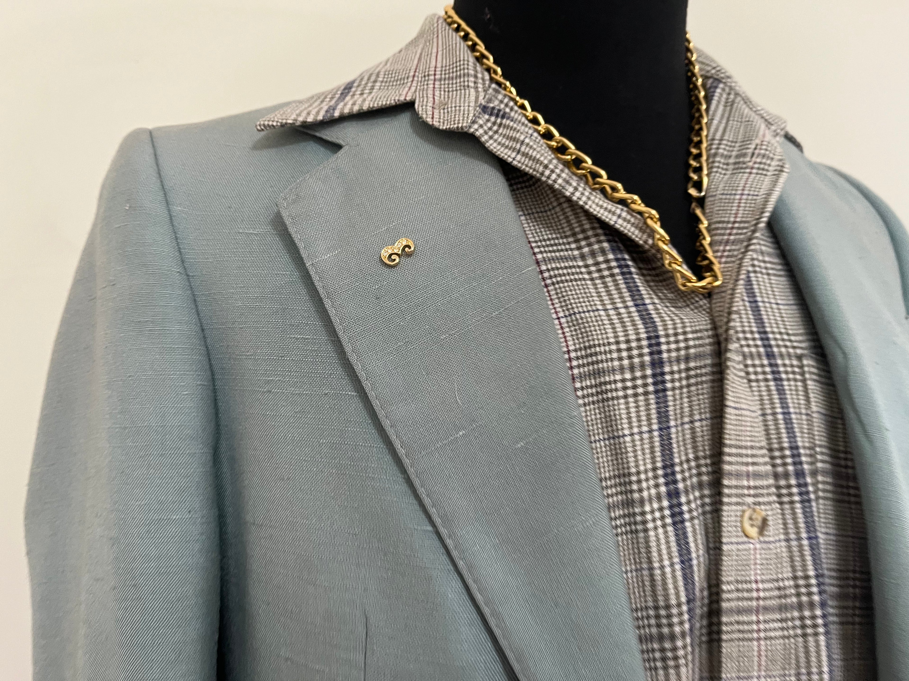 Vintage 70s Blue Suit