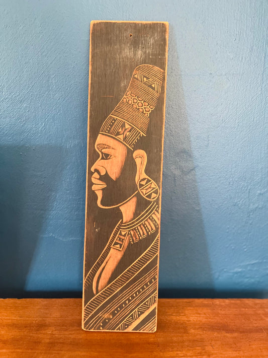 Zulu Carved Wood Portrait