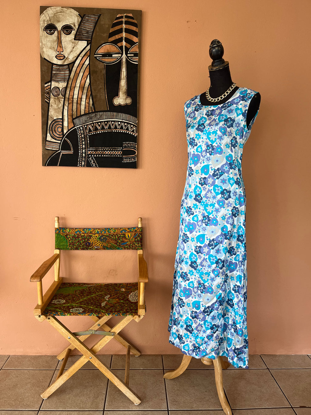 Floral Full Length Vintage Dress