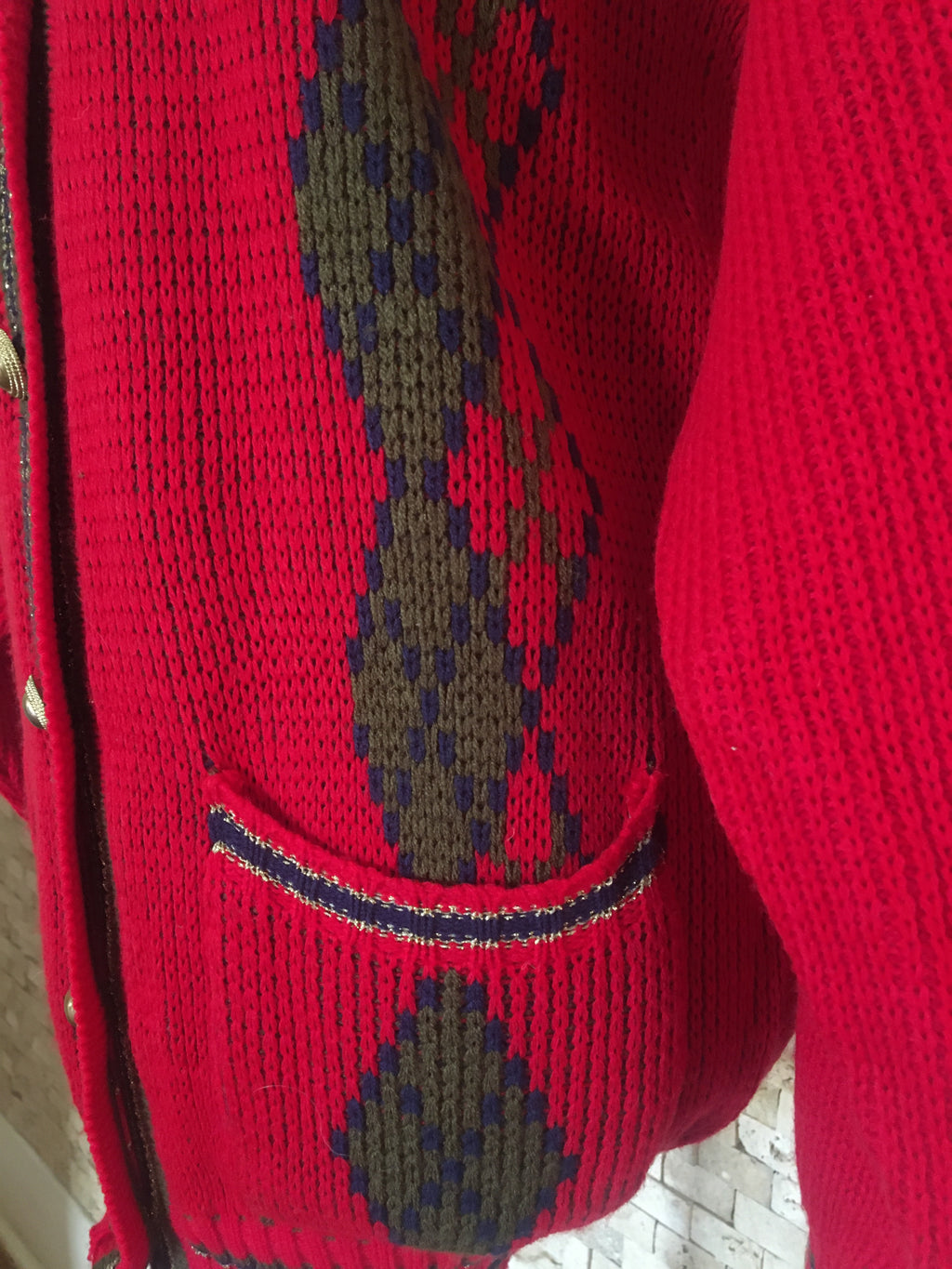 Vintage Red Cardigan