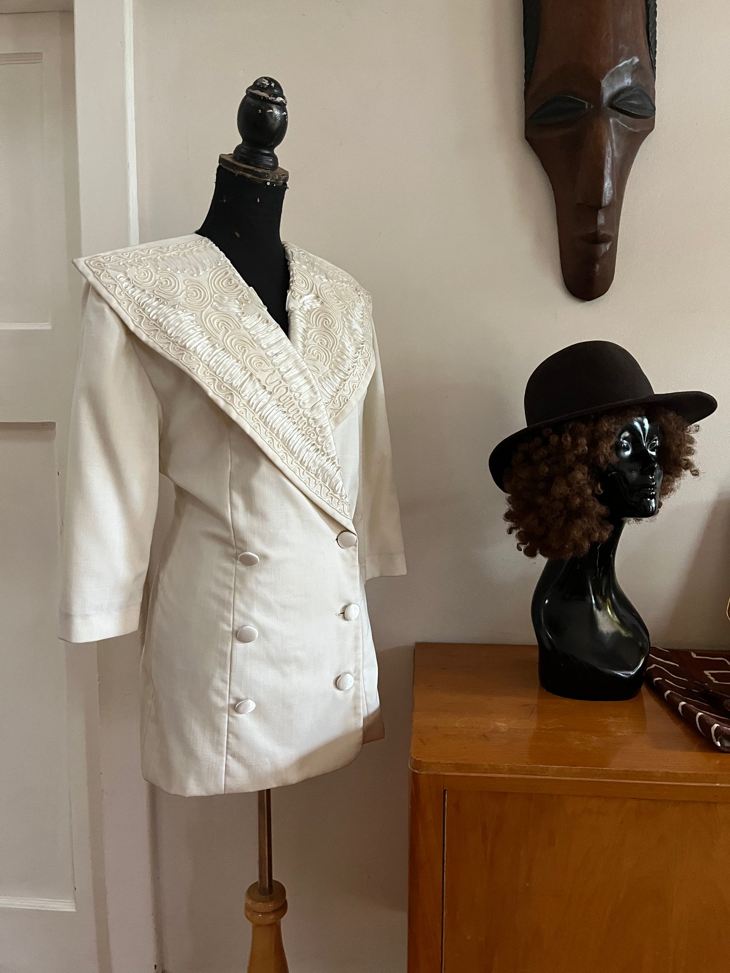 White 90s Blazer Dress