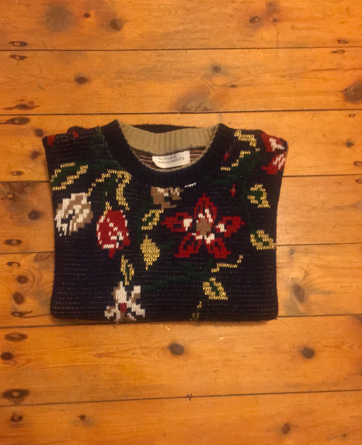 Floral print round-neck jersey