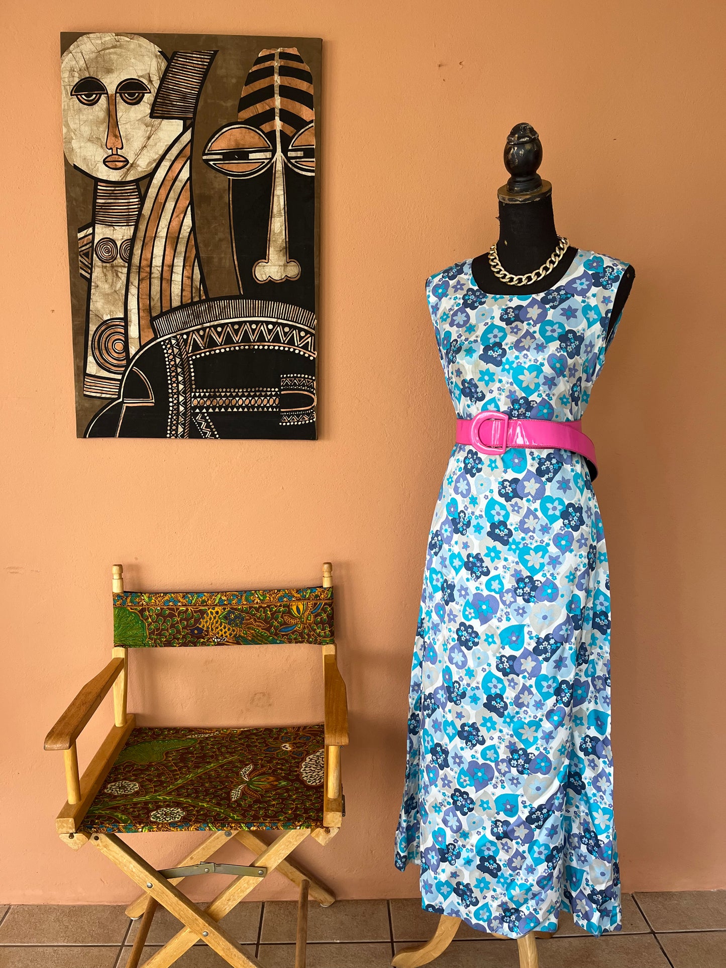 Floral Full Length Vintage Dress