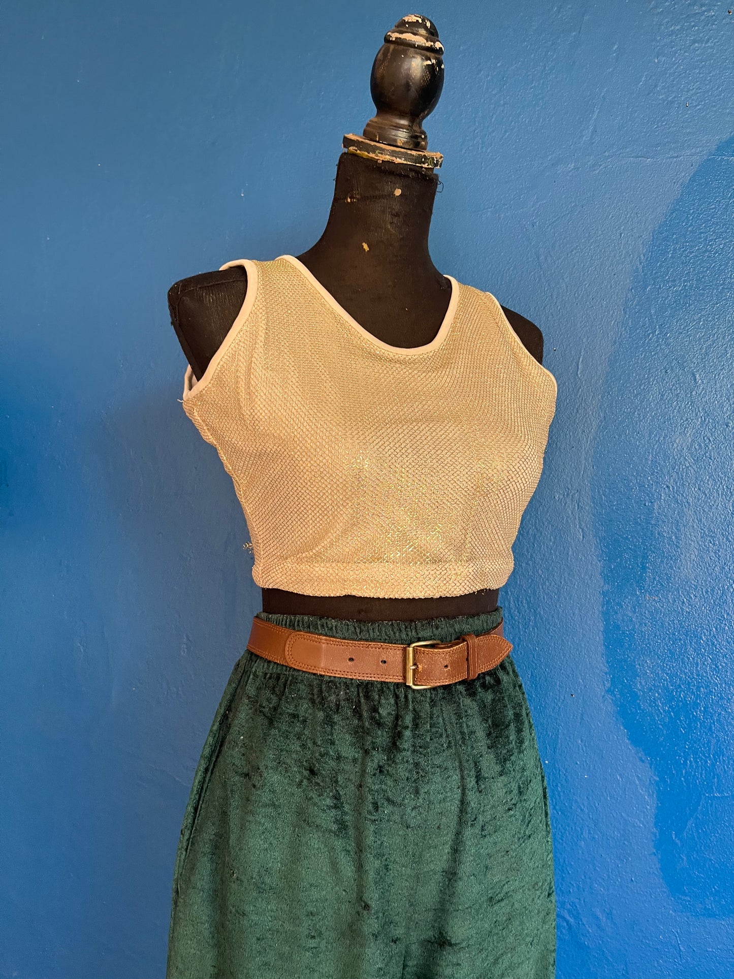Velvet Green Palazzo Pants