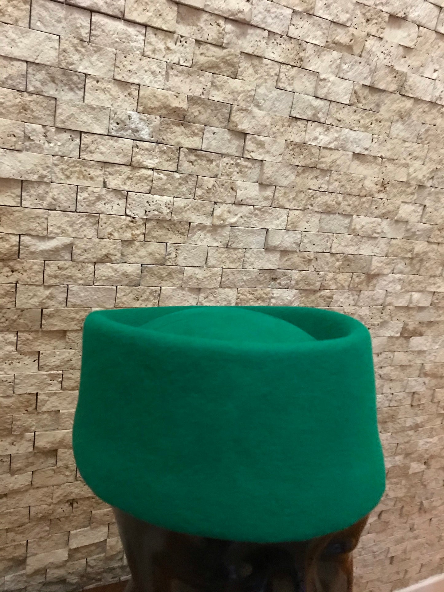 Green fez hat