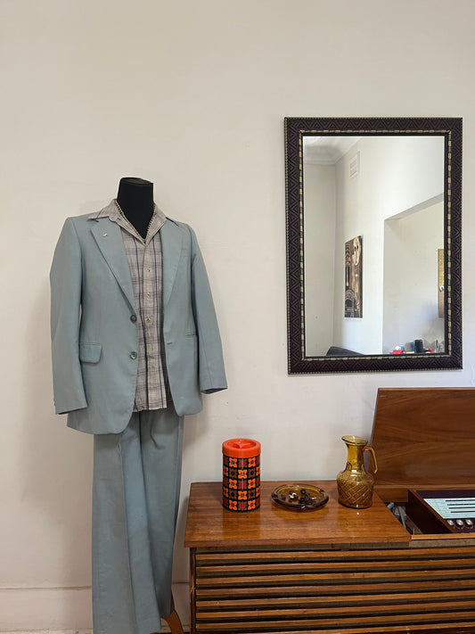 Vintage 70s Blue Suit