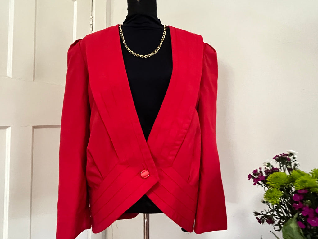 90s Collarless Blazer