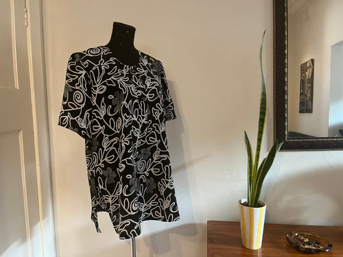 Black Short Sleeve Blouse