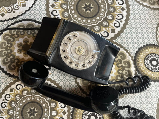 Black Vintage Landline Telephone