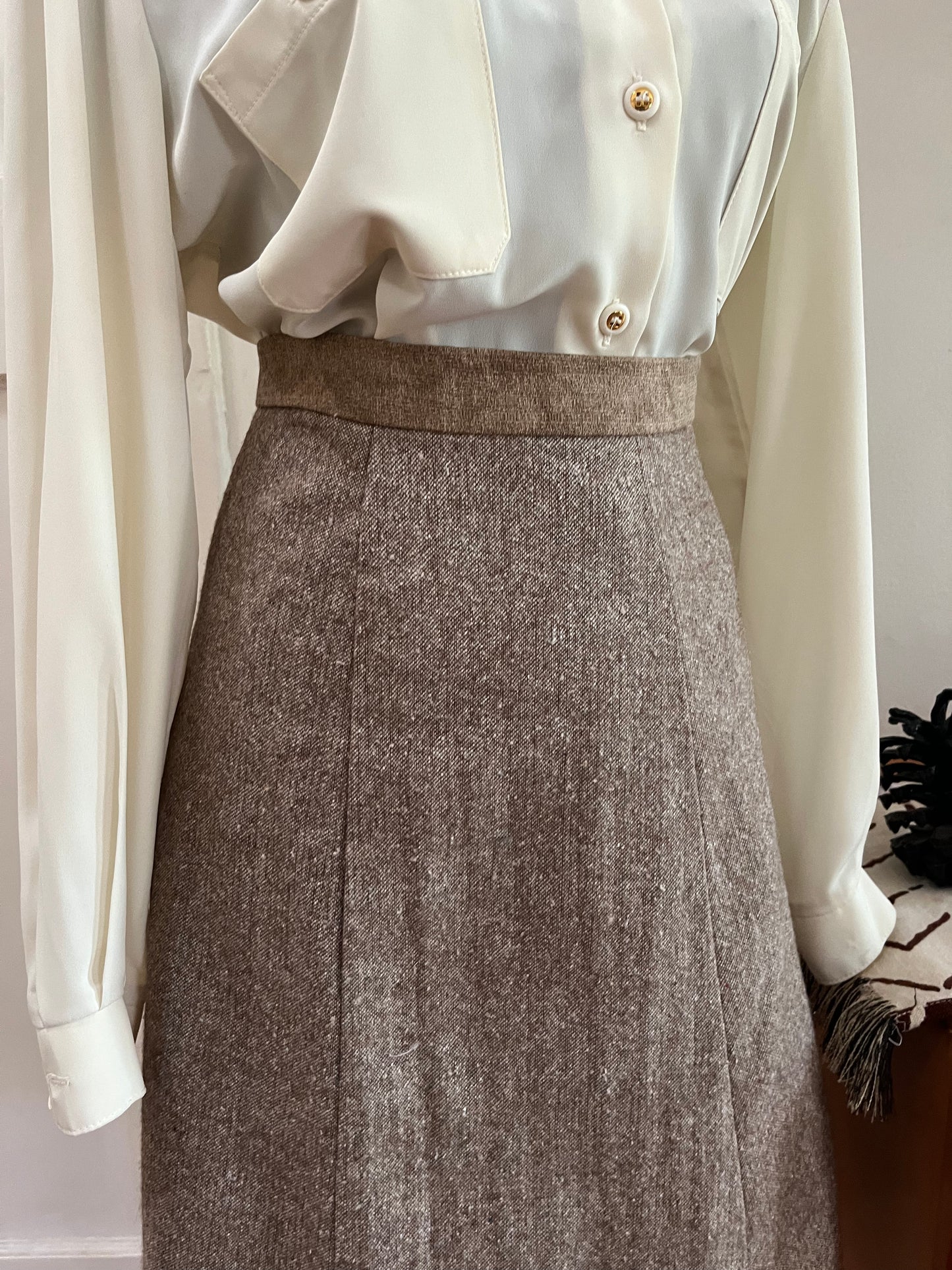 Wool A-Line Winter Skirt