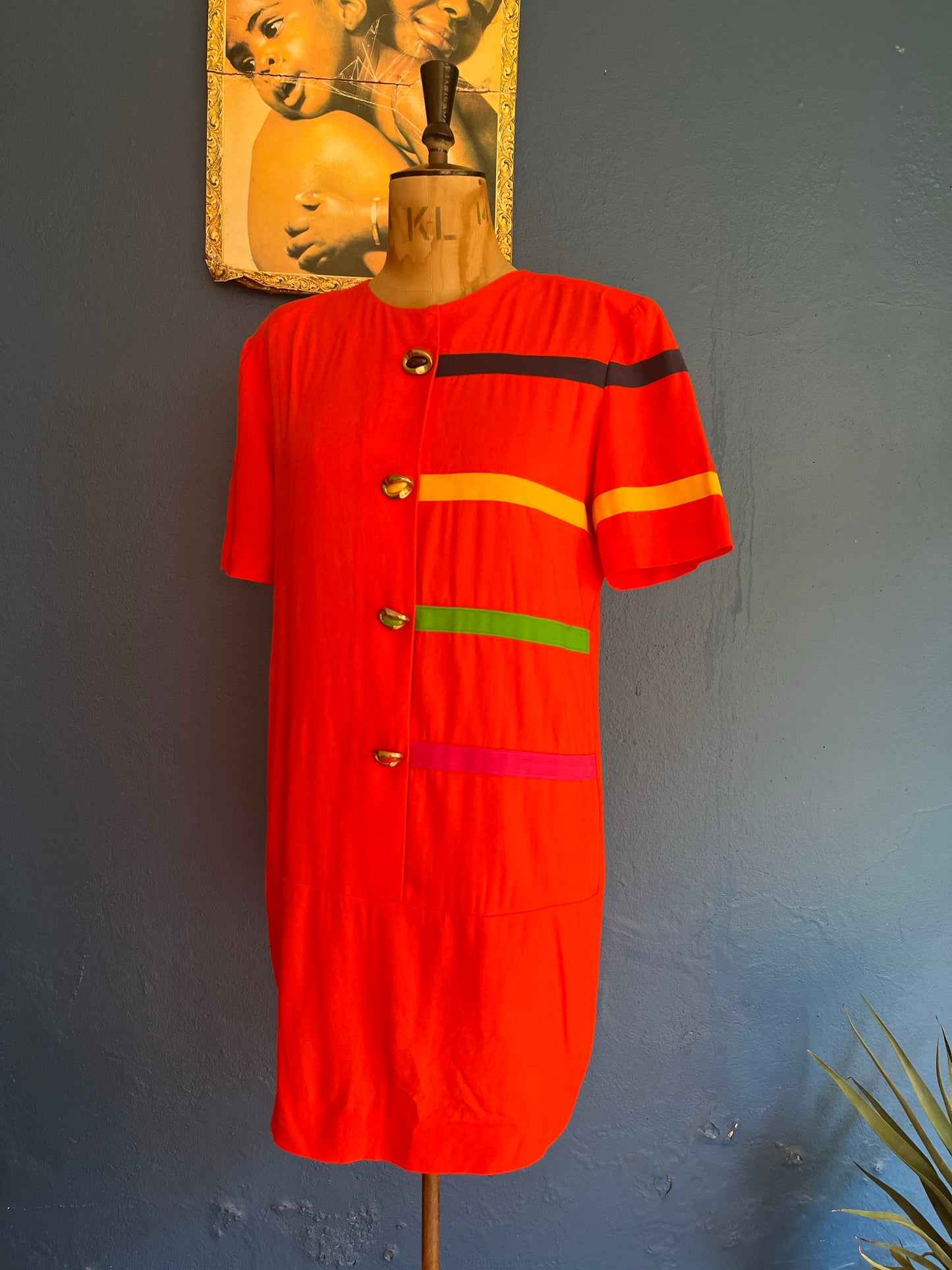 Orange 90s dress