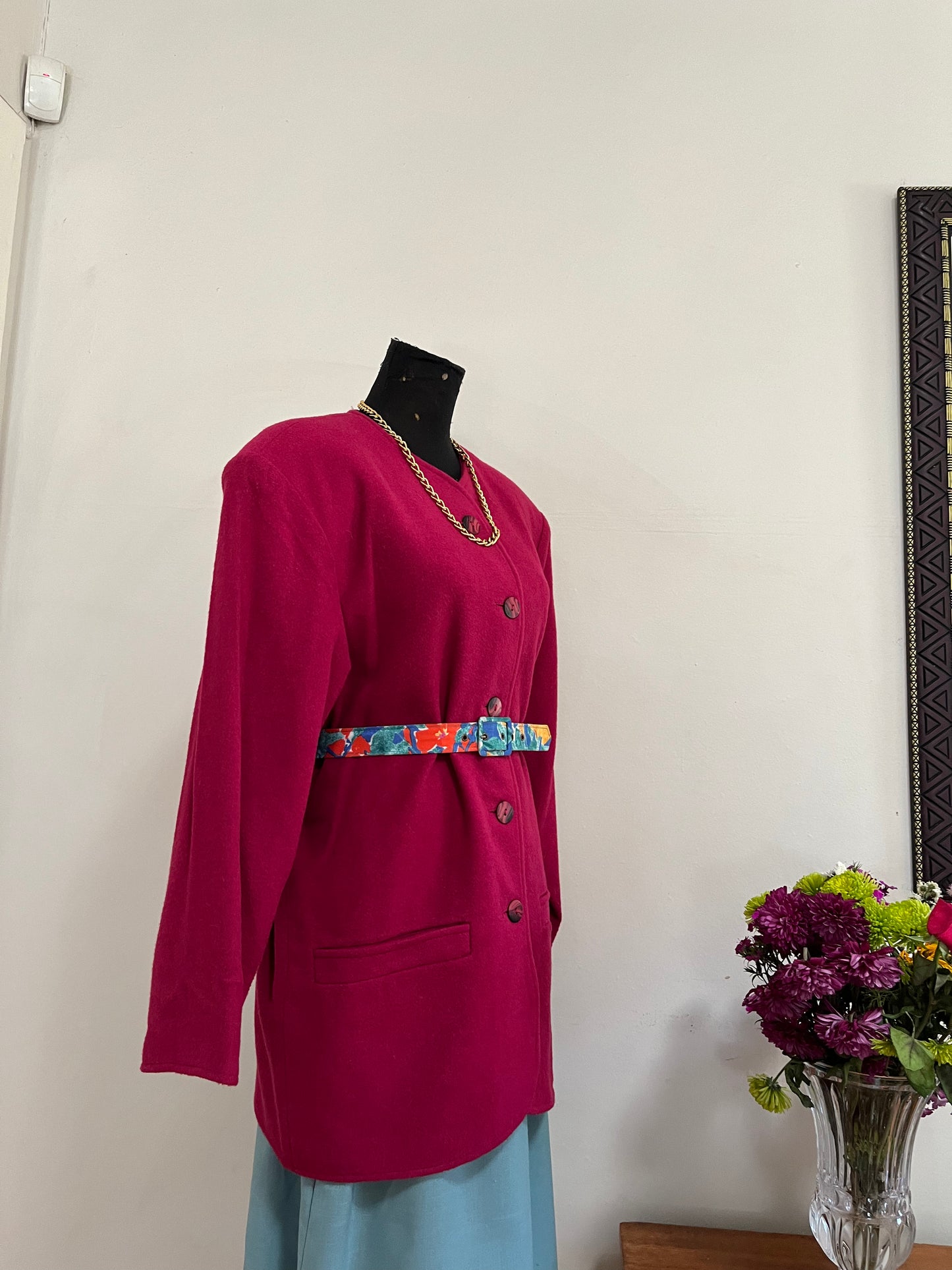 Fuchsia Buttondown Blazer