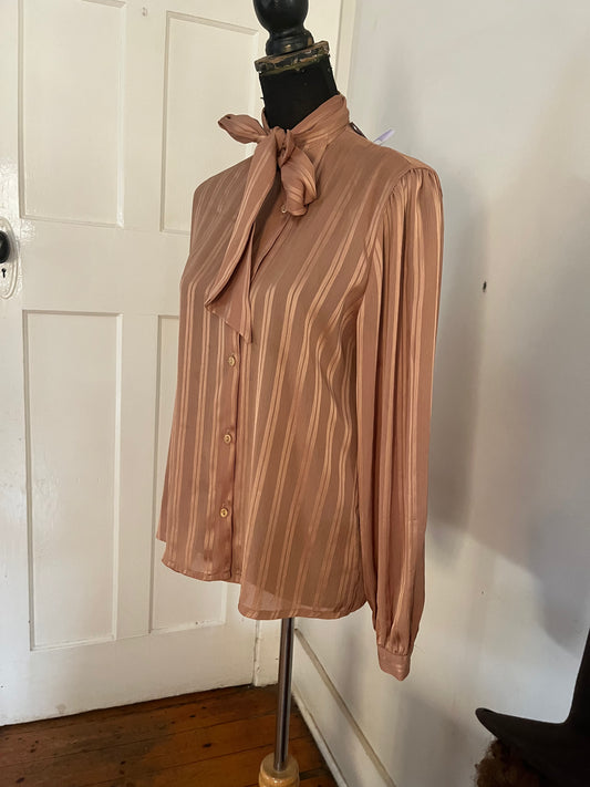 Brown Long-Sleeved Blouse