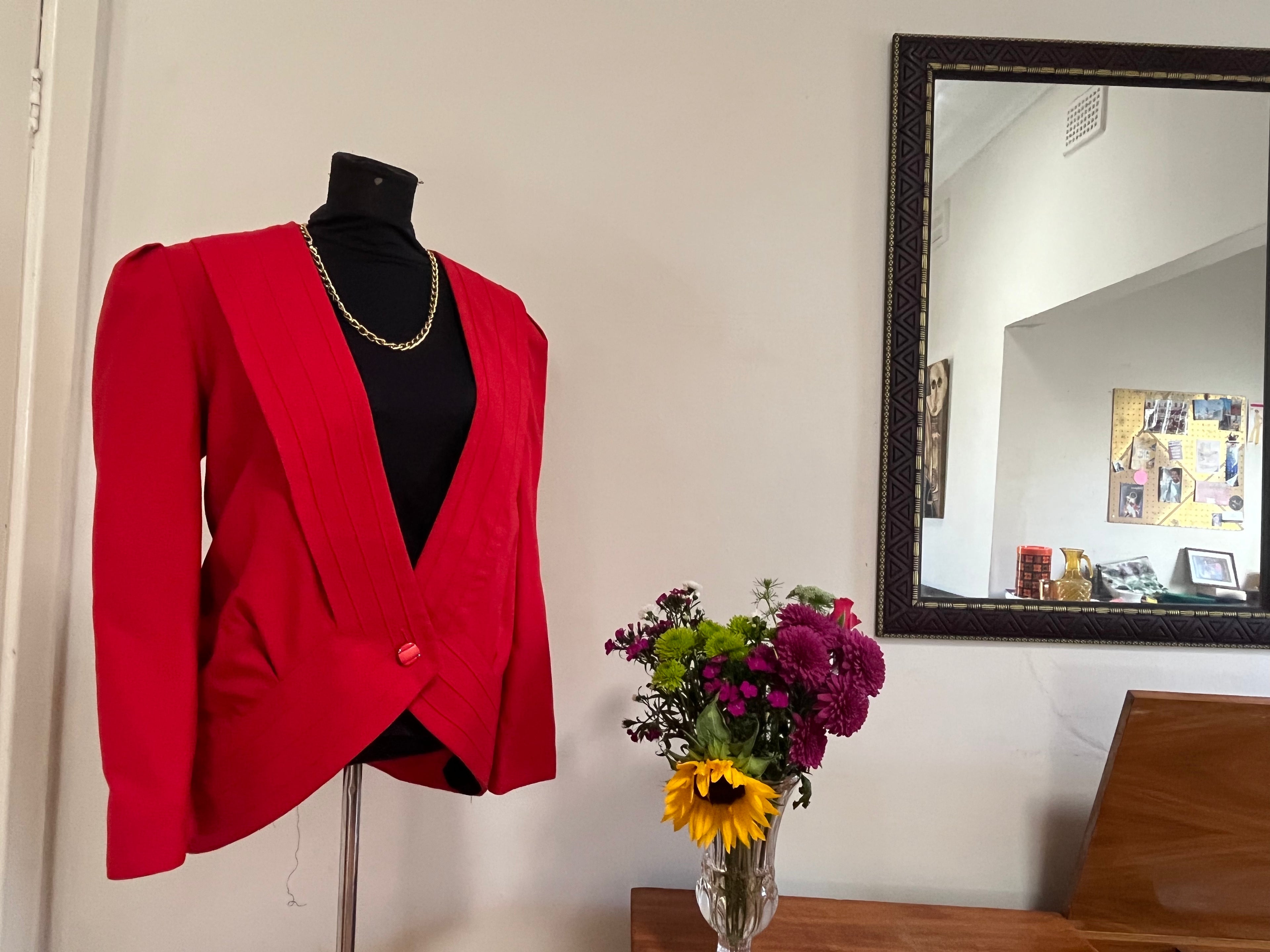 90s Collarless Blazer