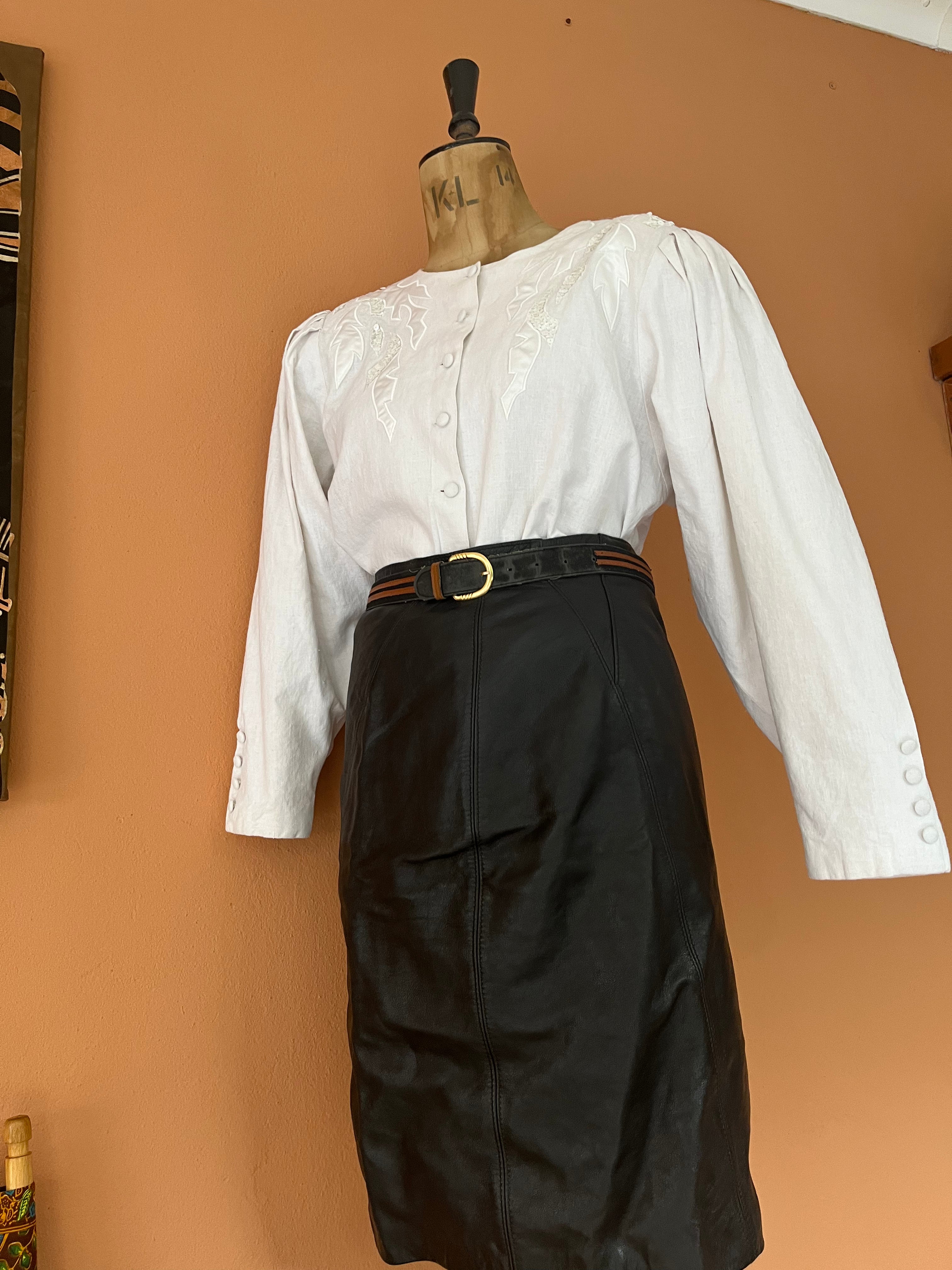White Sequence 90s Collarless Linen Jacket