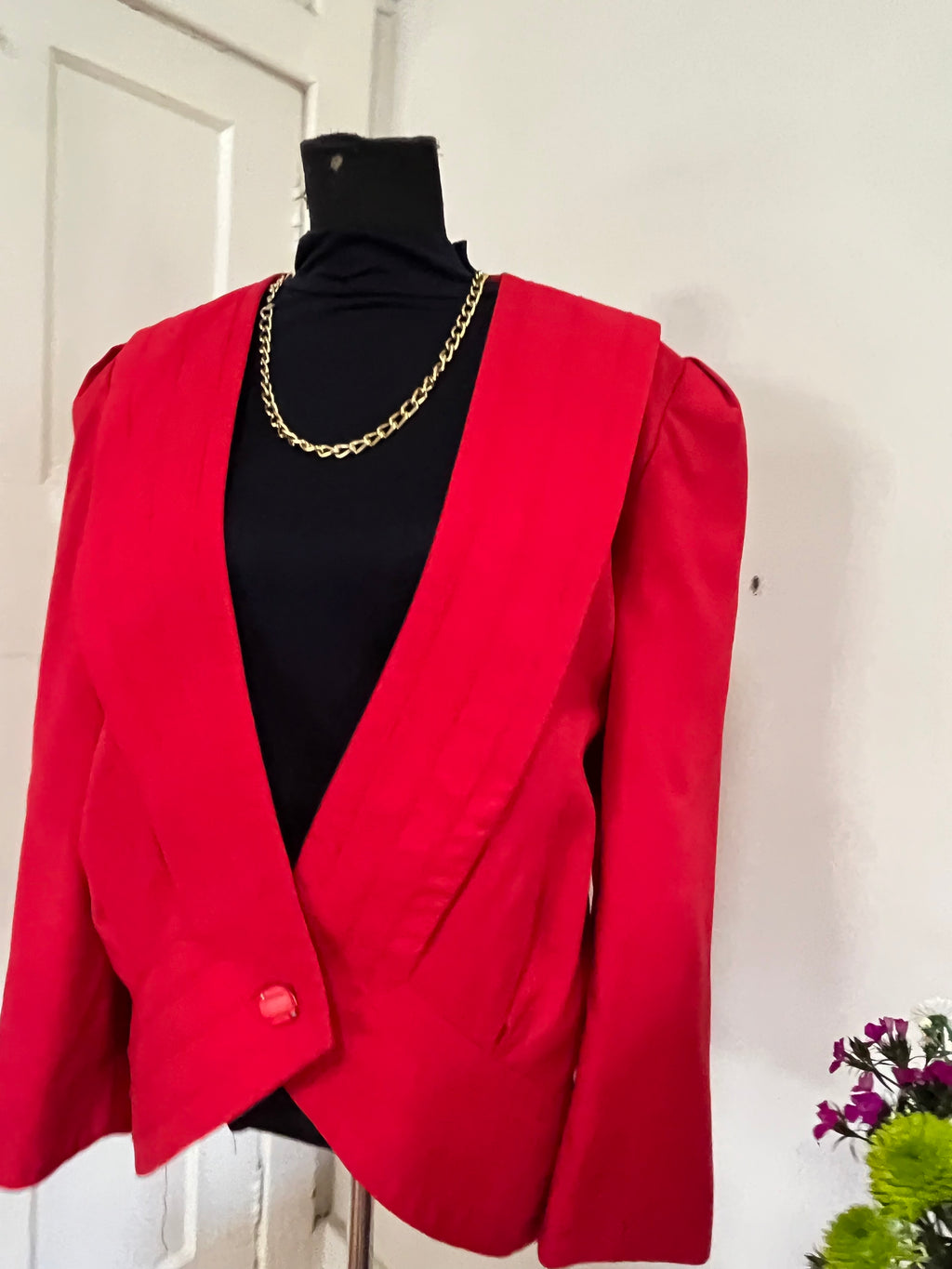 90s Collarless Blazer