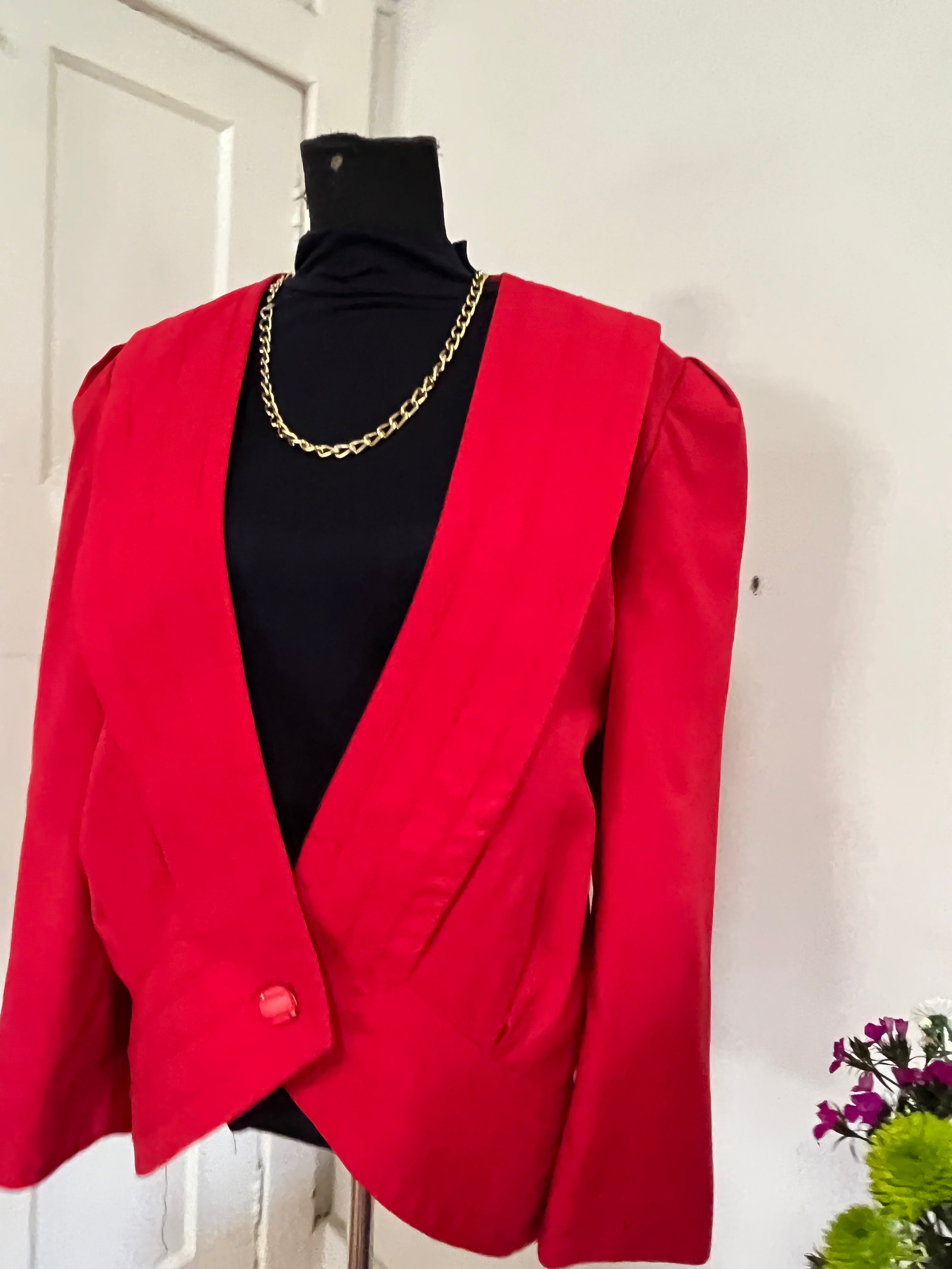 90s Collarless Blazer