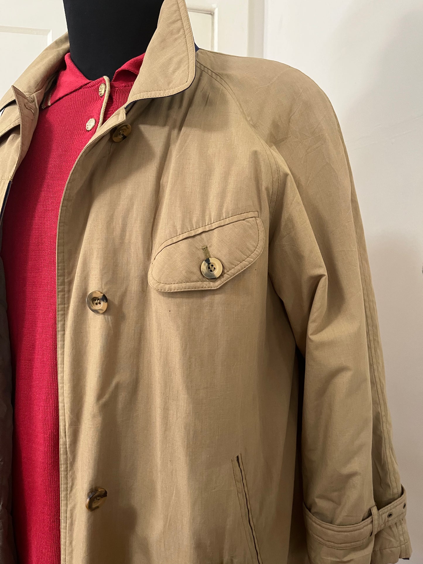 Beige Padded Trench Coat