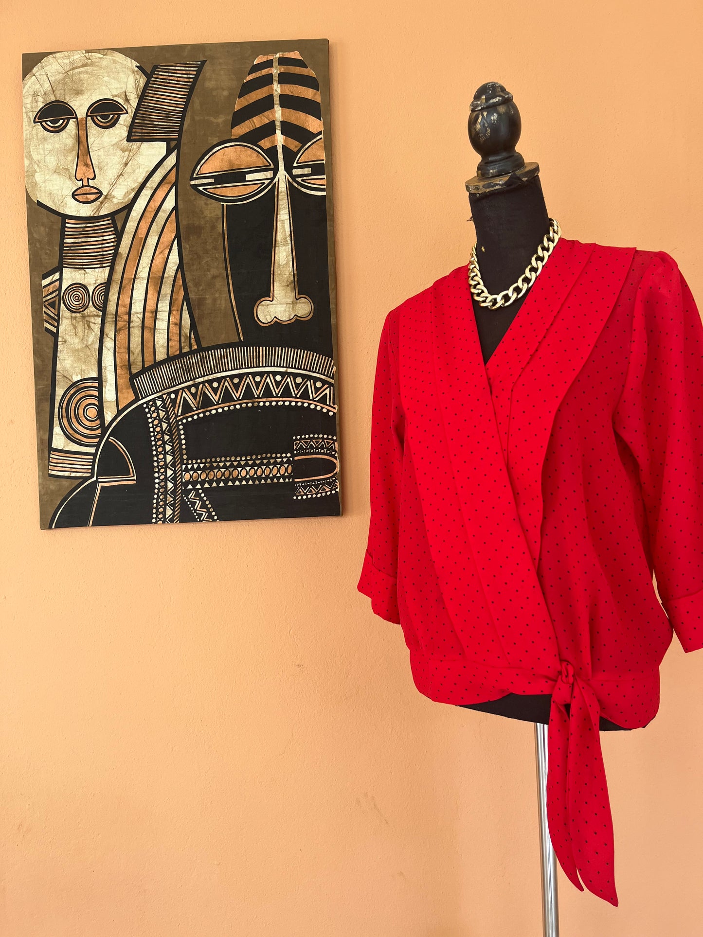 Red vintage blouse