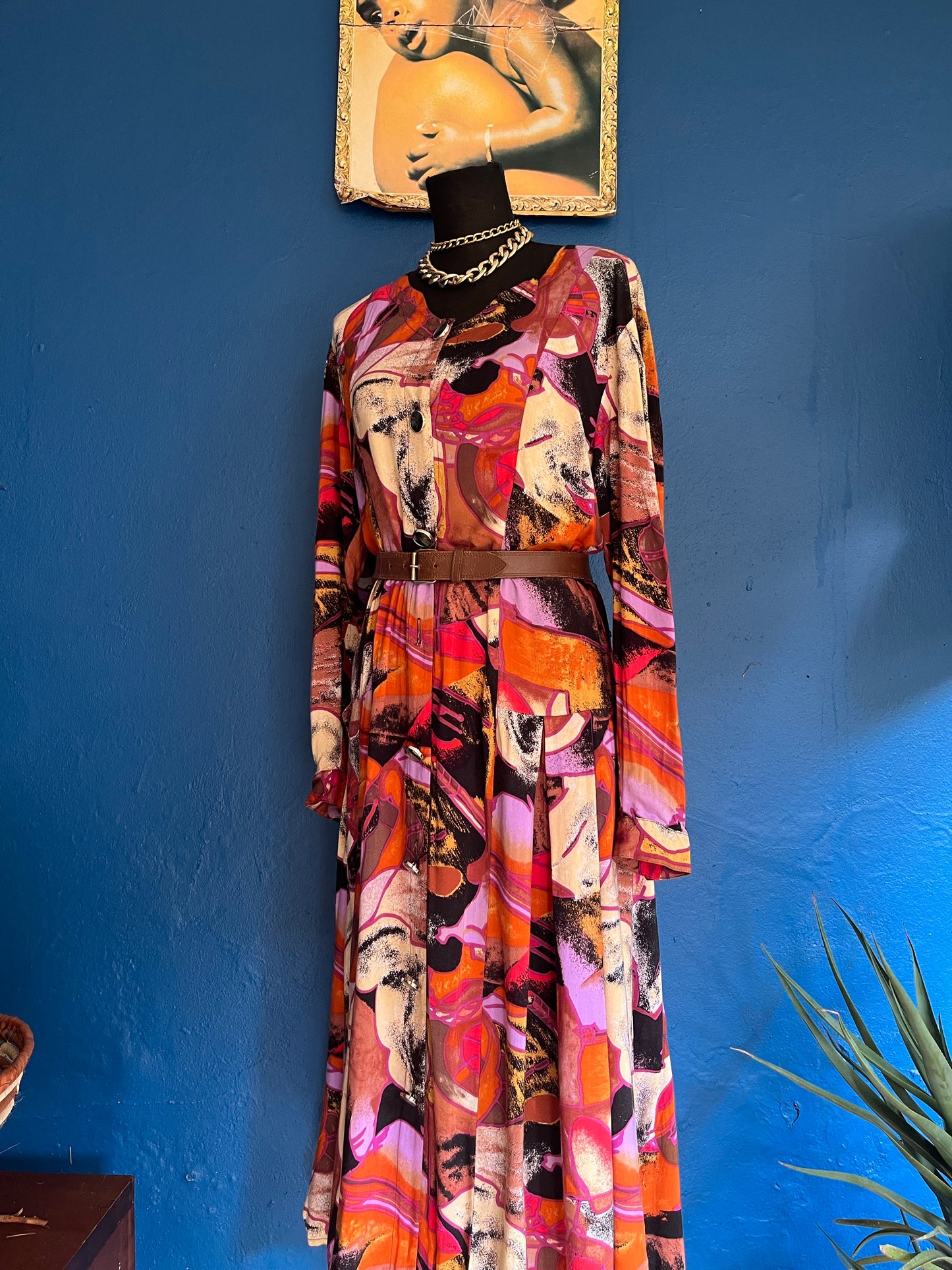 Bold Print 90s Dress
