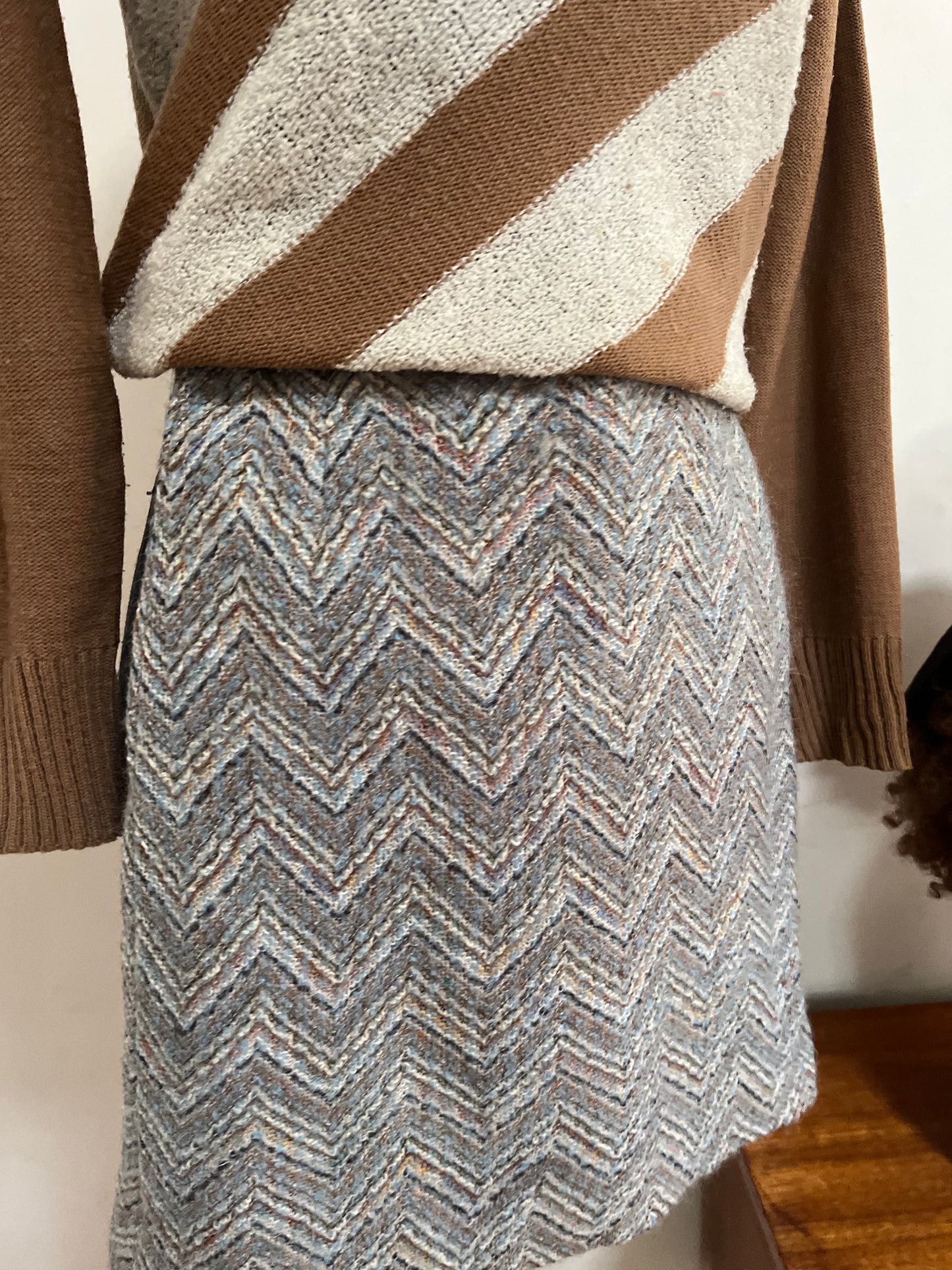 Grey Tweed Mini Skirt