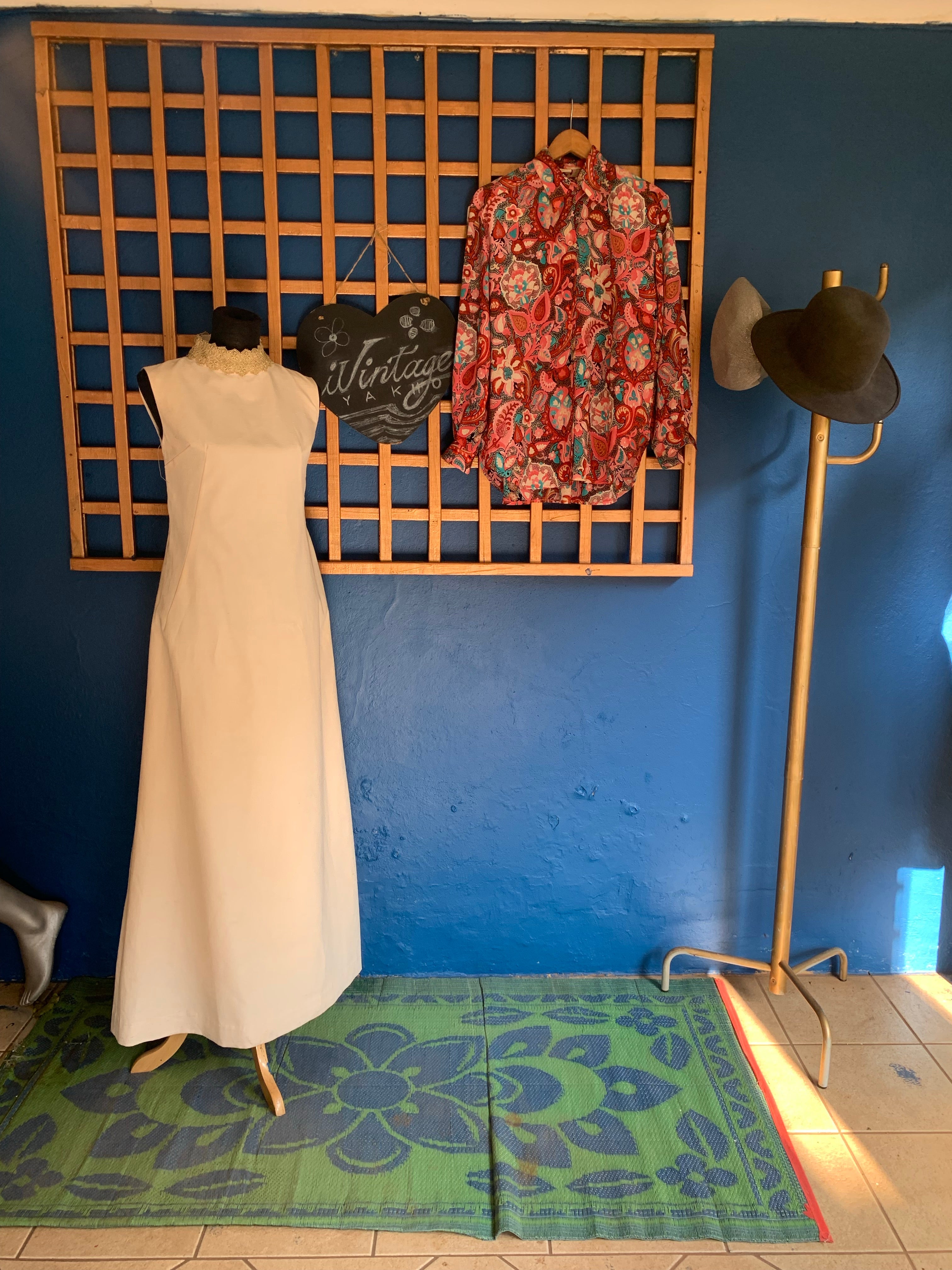 Cream & Gold Vintage Dress