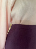 Mauve Wool Pencil Skirt