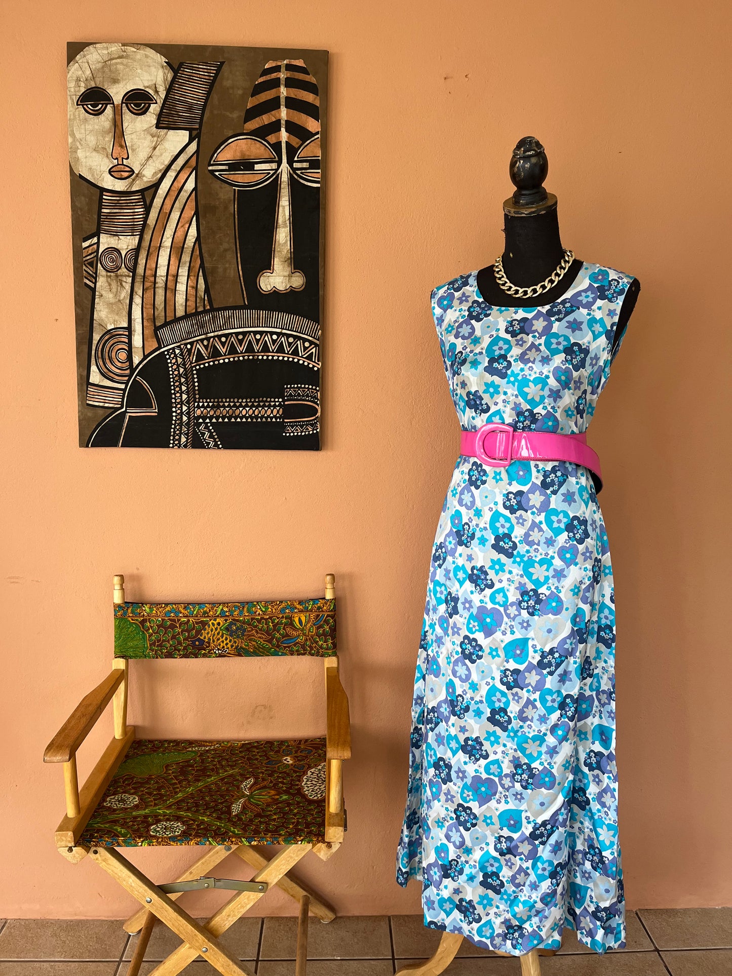 Floral Full Length Vintage Dress