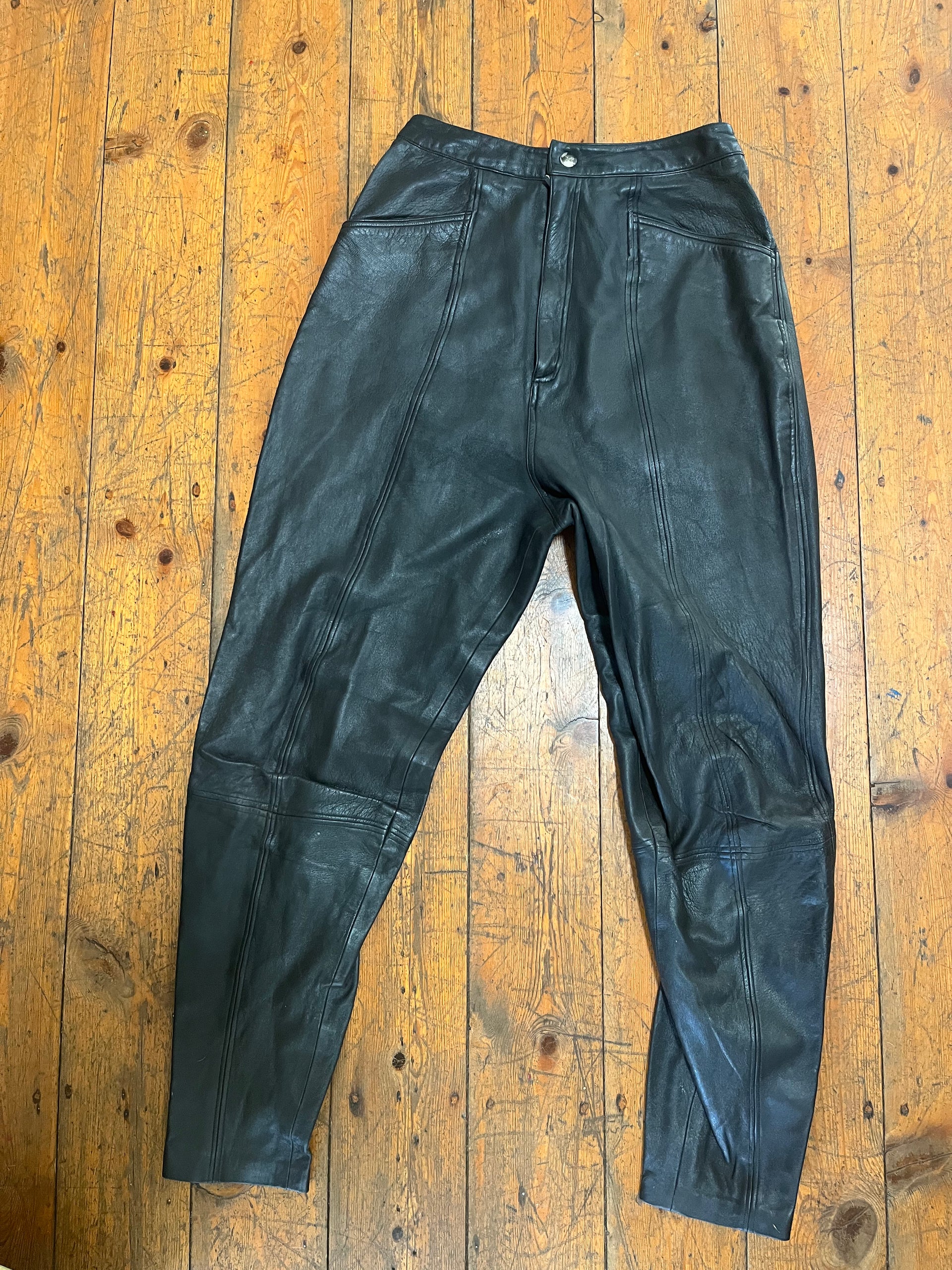 goar.archive Matte leather black pants М Genuine Leather Pants – Ivintage Yakho